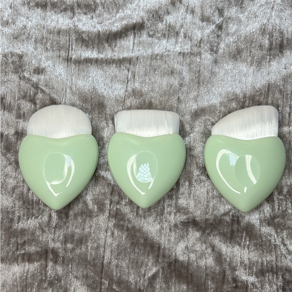 Mint green makeup brush set